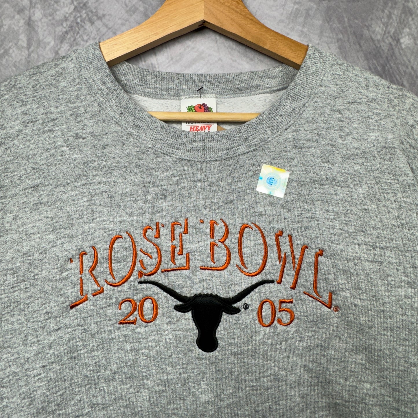 2005 Grey Rose Bowl Texas Longhorns Crewneck Sweatshirt 4394