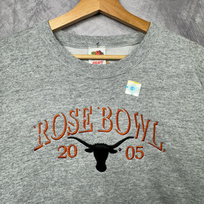 2005 Grey Rose Bowl Texas Longhorns Crewneck Sweatshirt 4394