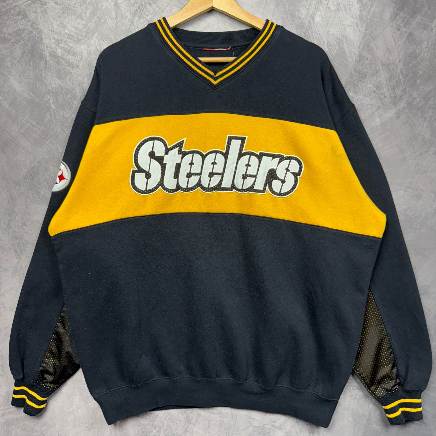 00s Black Pittsburgh Steelers Crewneck Sweatshirt 4270