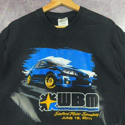 00s Black Wicked Big Meet Stafford Motor Speedway Graphic Shirt M 1142