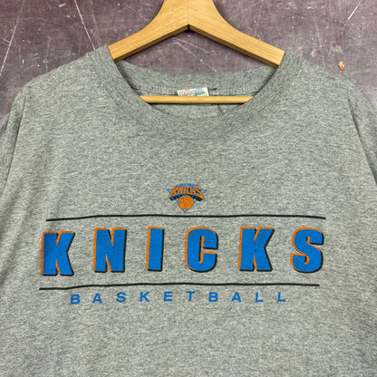 90s Heather Grey New York Knicks Basketball Graphic Shirt XL 2982