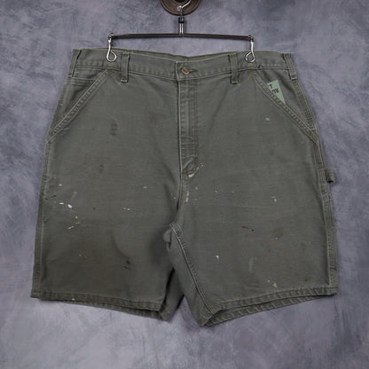 00s Moss Green Carhartt Painted Carpenter Shorts 5171