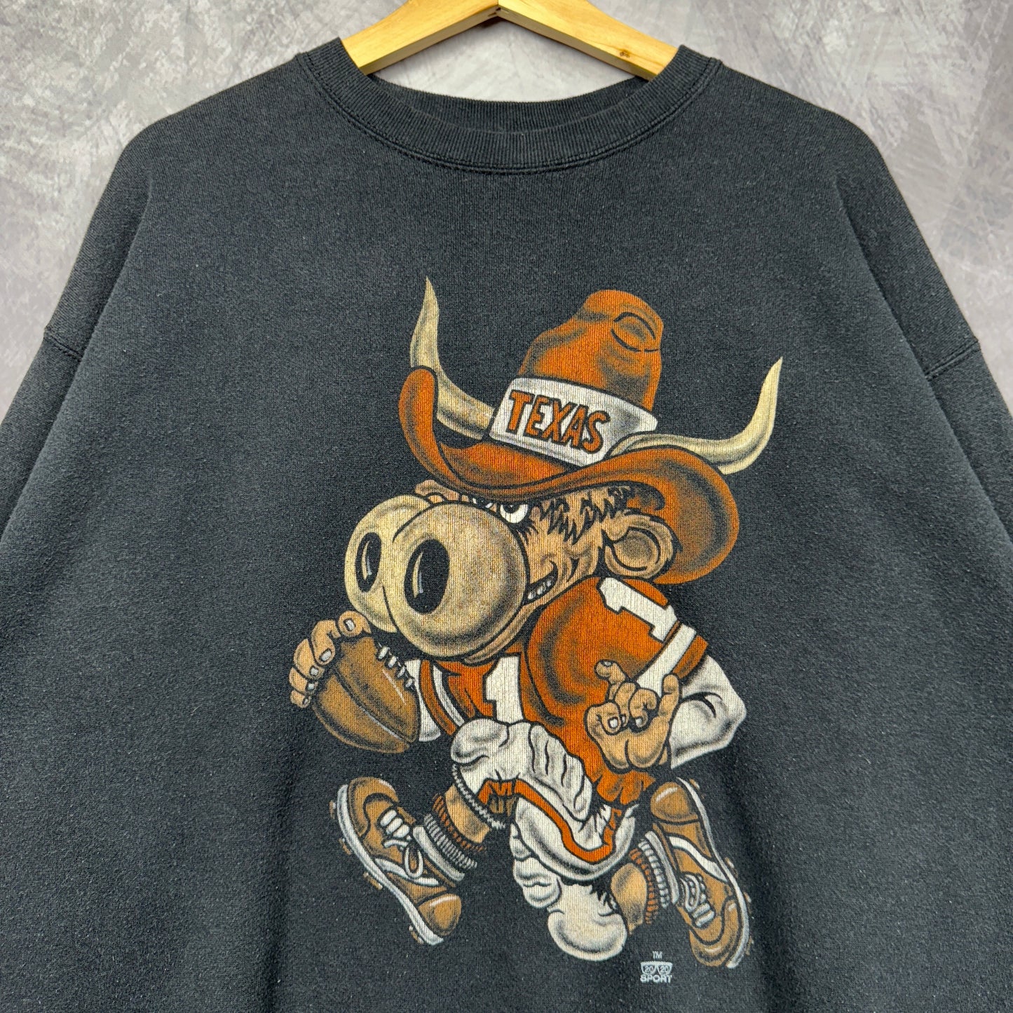 90s Black Texas Longhorns Crewneck Sweatshirt 4389