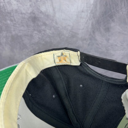 90s Black Los Angeles Raiders Single Line Script Hat 4302