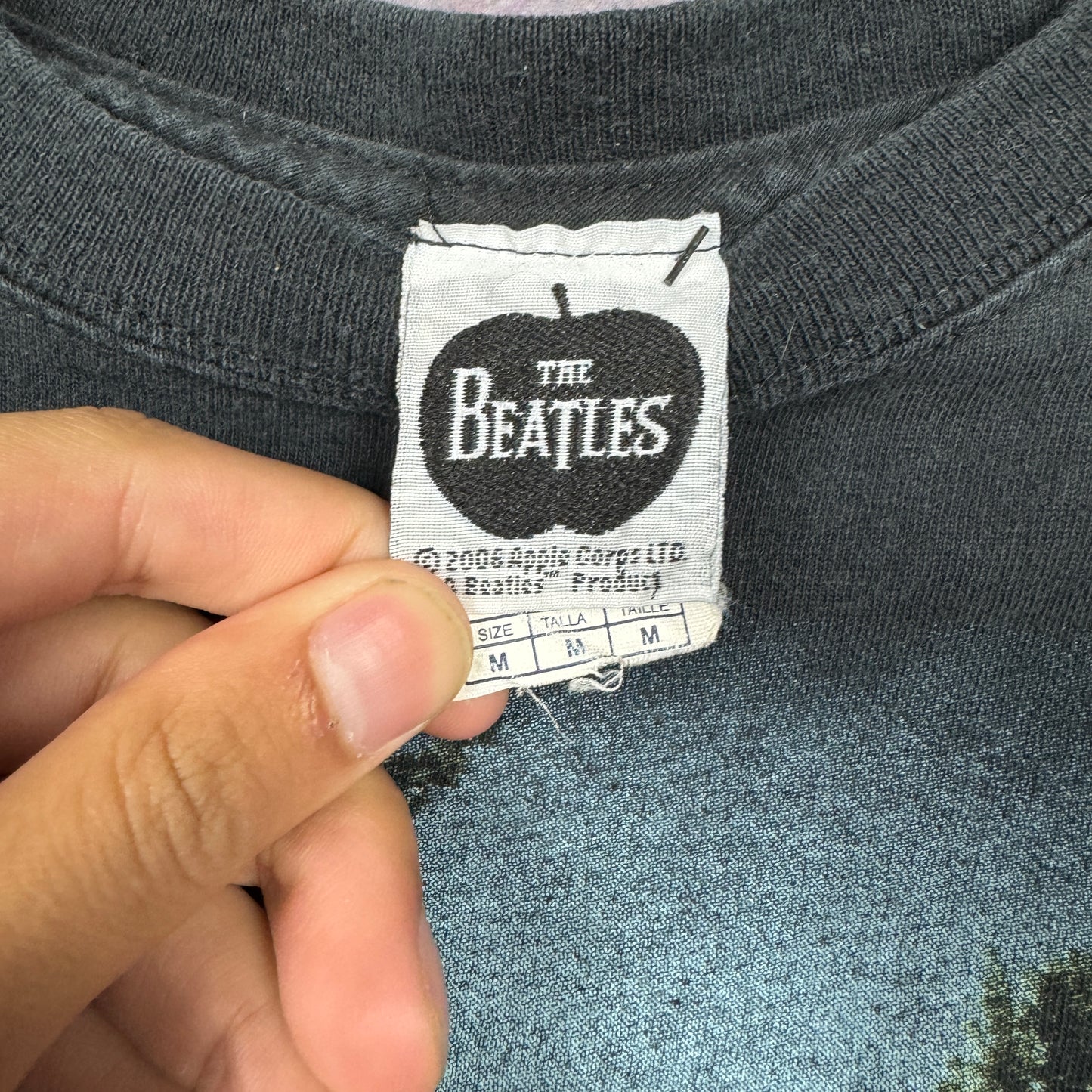 Early 00s Black The Beatles Abbey Road Graphic Shirt M 0911