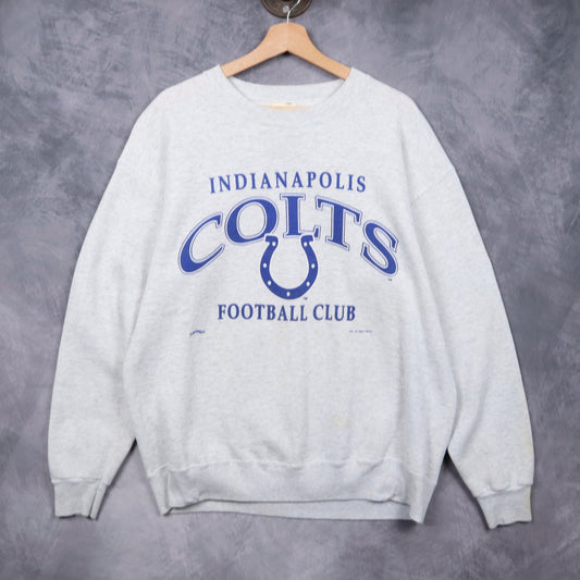 1993 Grey Indianapolis Colts Football Club Crewneck Sweatshirt 6438