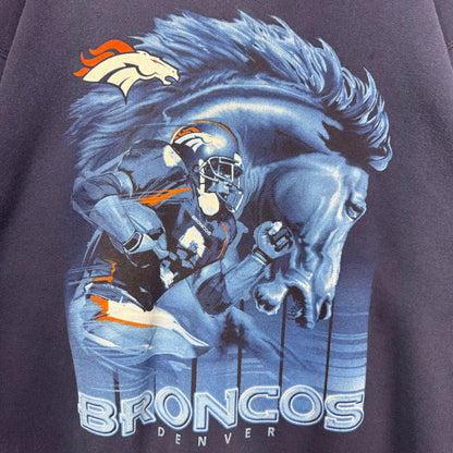 90s Blue Denver Broncos Crewneck Sweatshirt 4128