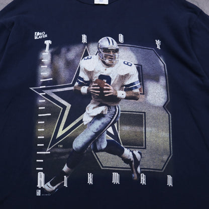 1995 Navy Blue Troy Aikman Dallas Cowboys Shirt 6552