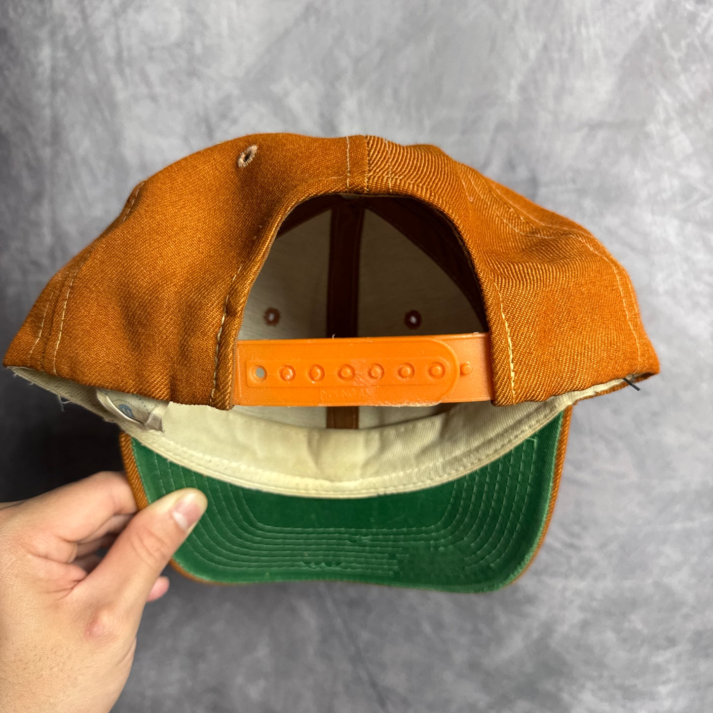 80s Texas Longhorns Sports Specialties Single Line Script Snapback Hat 4628