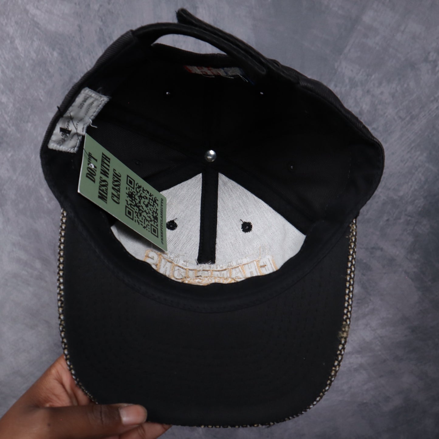 1999 Black Houston Aeros Turner Cup Champions CCM Snapback Hat 5567