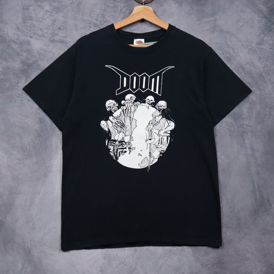 00s Black Doom Crust Punk Shirt 4959