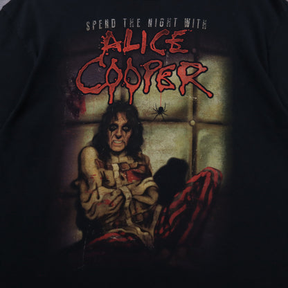 Late 2000s Black Alice Cooper Spend The Night With Shirt 5376