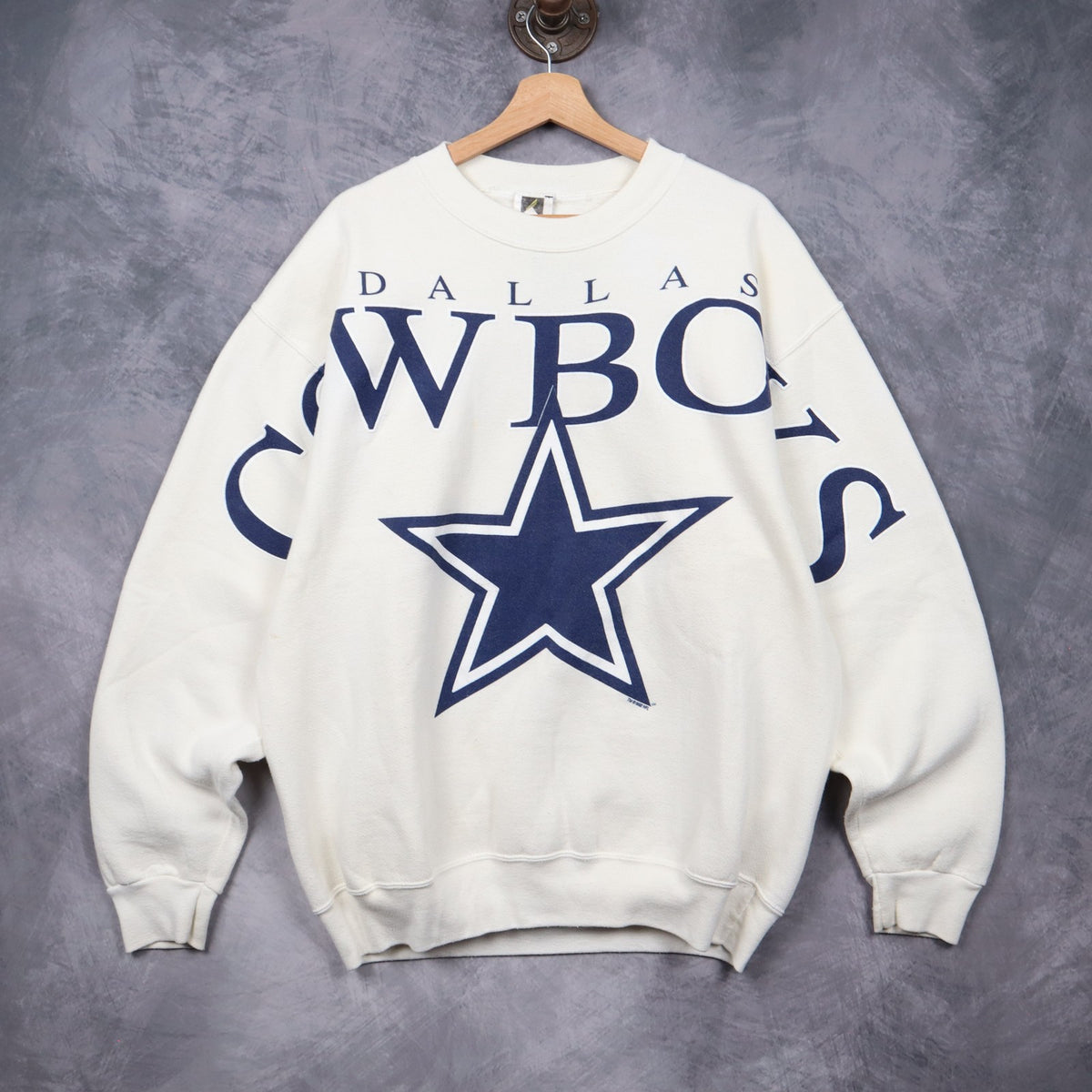 90s White Dallas Cowboys Wraparound Crewneck Sweatshirt 6633