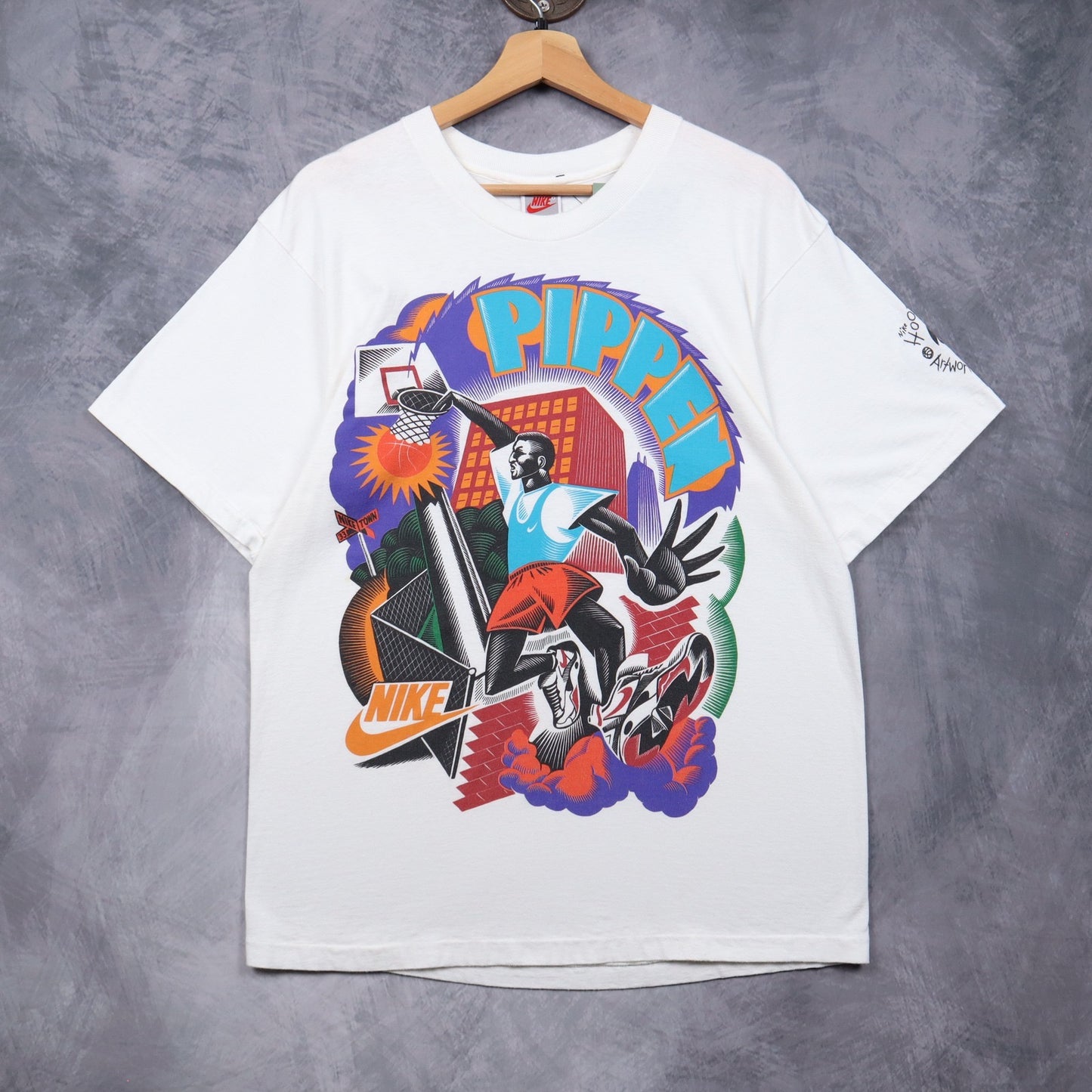 90s White Nike Pippen Hoop Heroes Shirt 4920