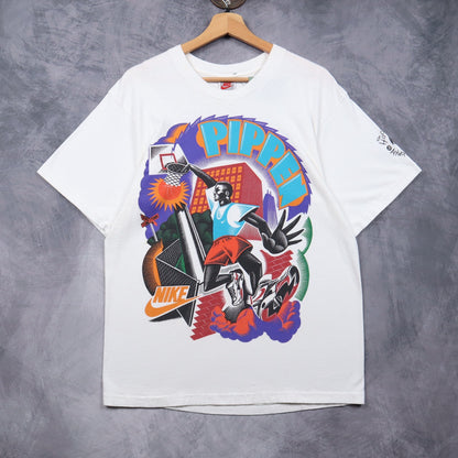 90s White Nike Pippen Hoop Heroes Shirt 4920