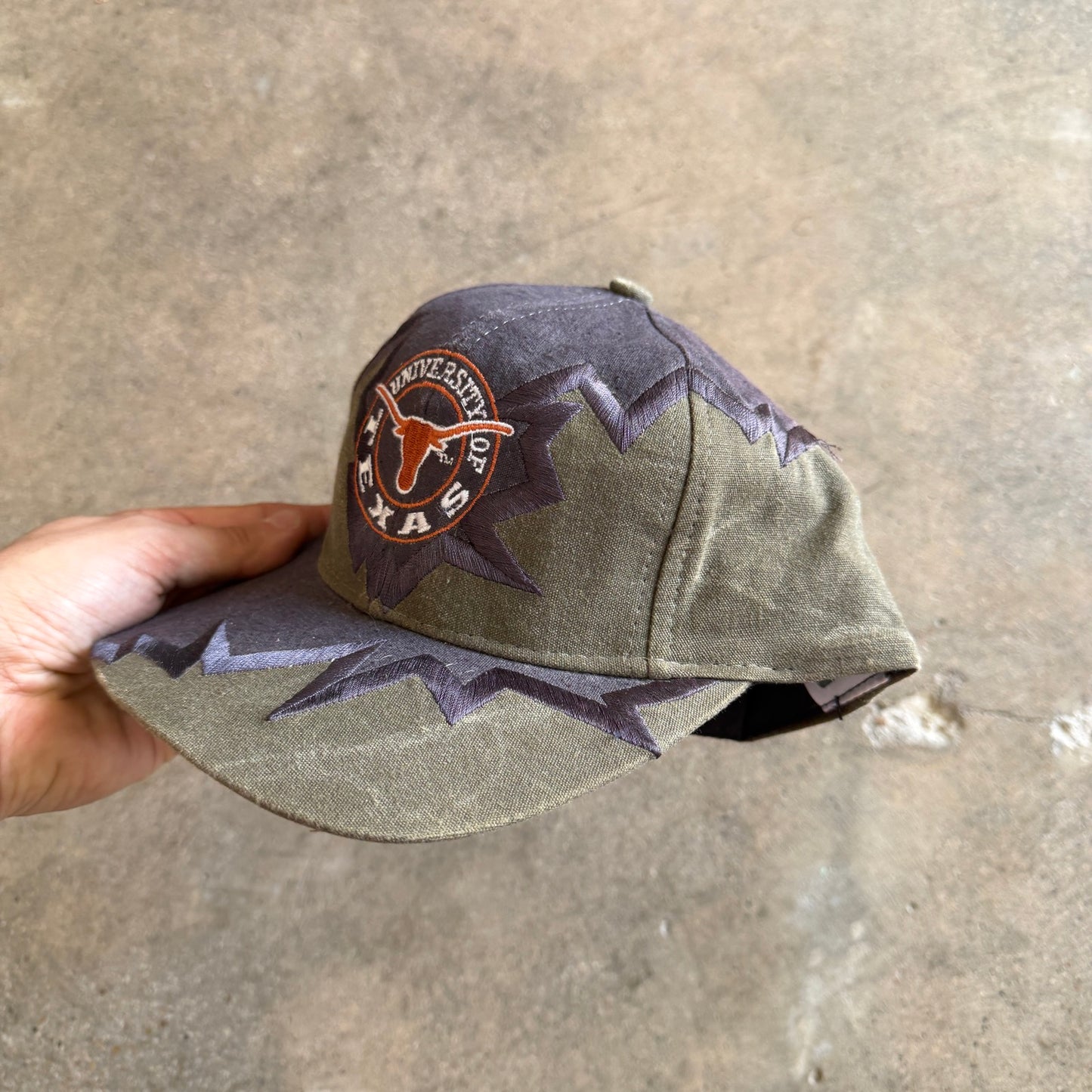 90s Green University of Texas Drew Pearson Snapback Hat 5766