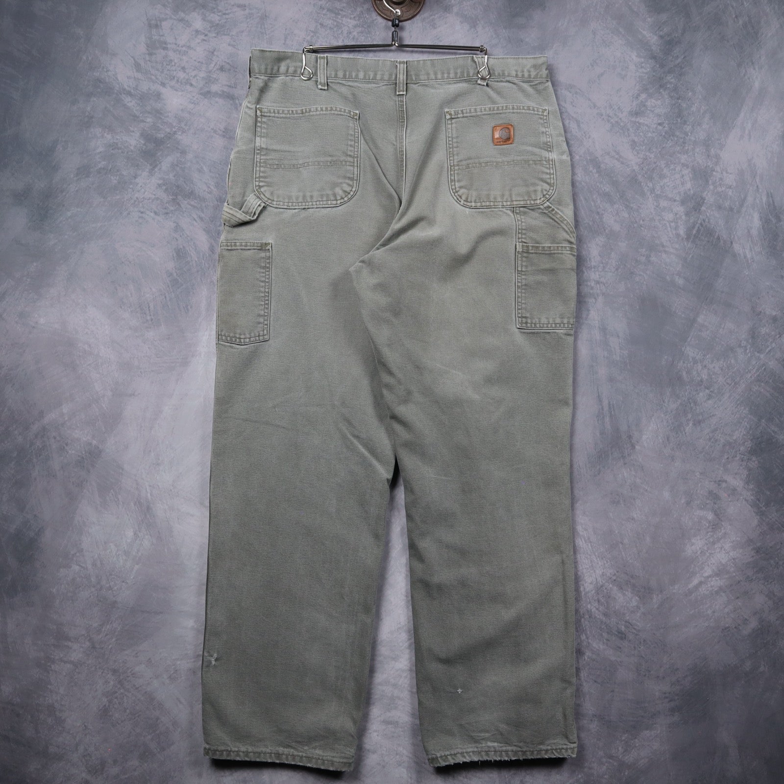 90s Faded Sage Green Carhartt Carpenter Pants 5244
