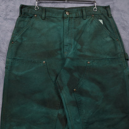 Y2K Green Carhartt Overdyed Double Knee Pants 5039