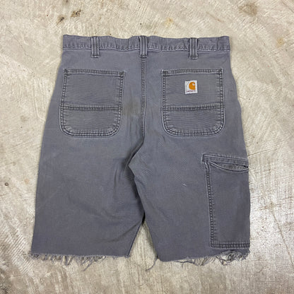 Early 00s Gray Carhartt Baggy Carpenter Work Shorts 31x9.5 BA33