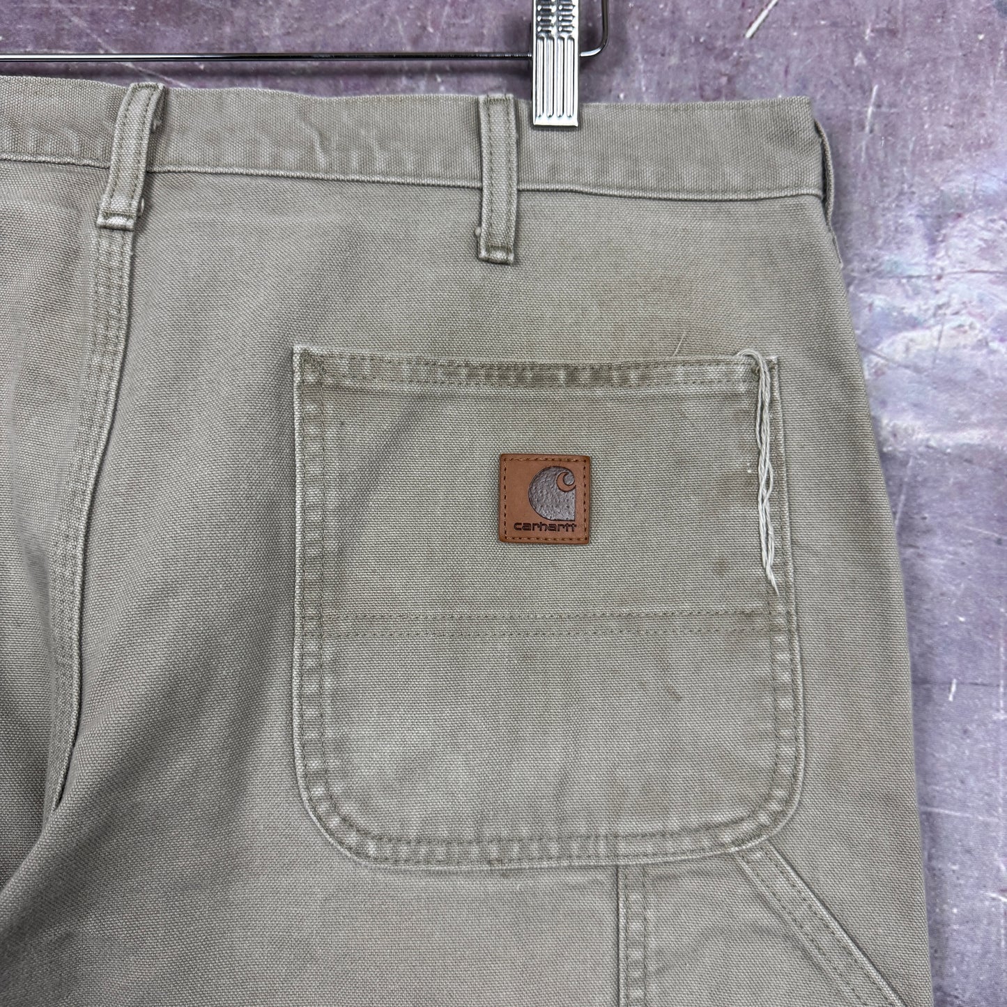 90s Tan Brown Carhartt Carpenter Work Pants 37x31.5 2462