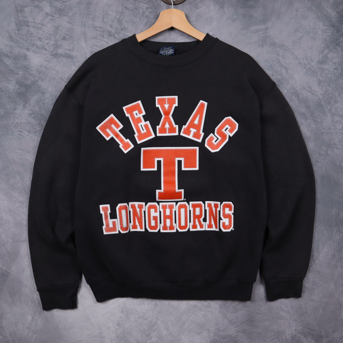 90s Black Texas Longhorns Crewneck Sweatshirt 5707