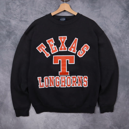 90s Black Texas Longhorns Crewneck Sweatshirt 5707
