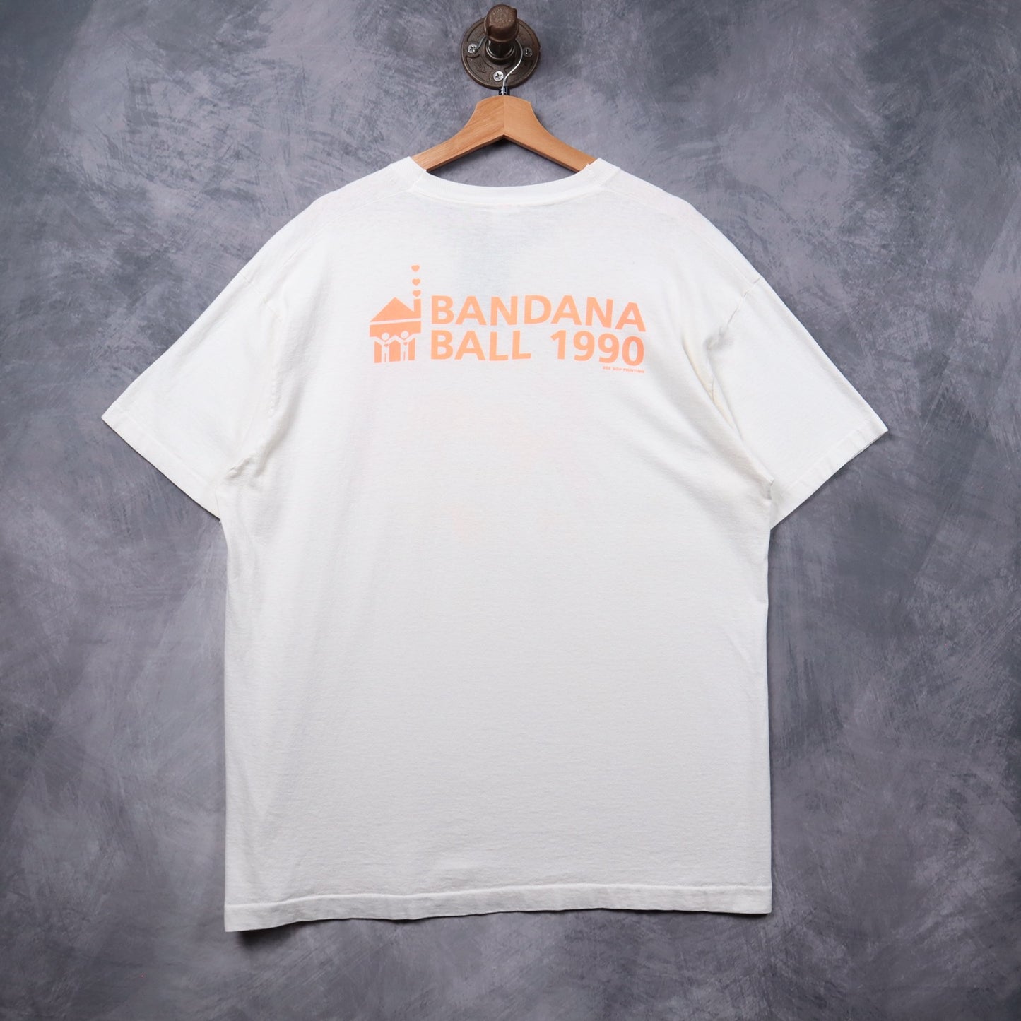 1990 White Asleep At The Wheel Bandana Ball Shirt 5333