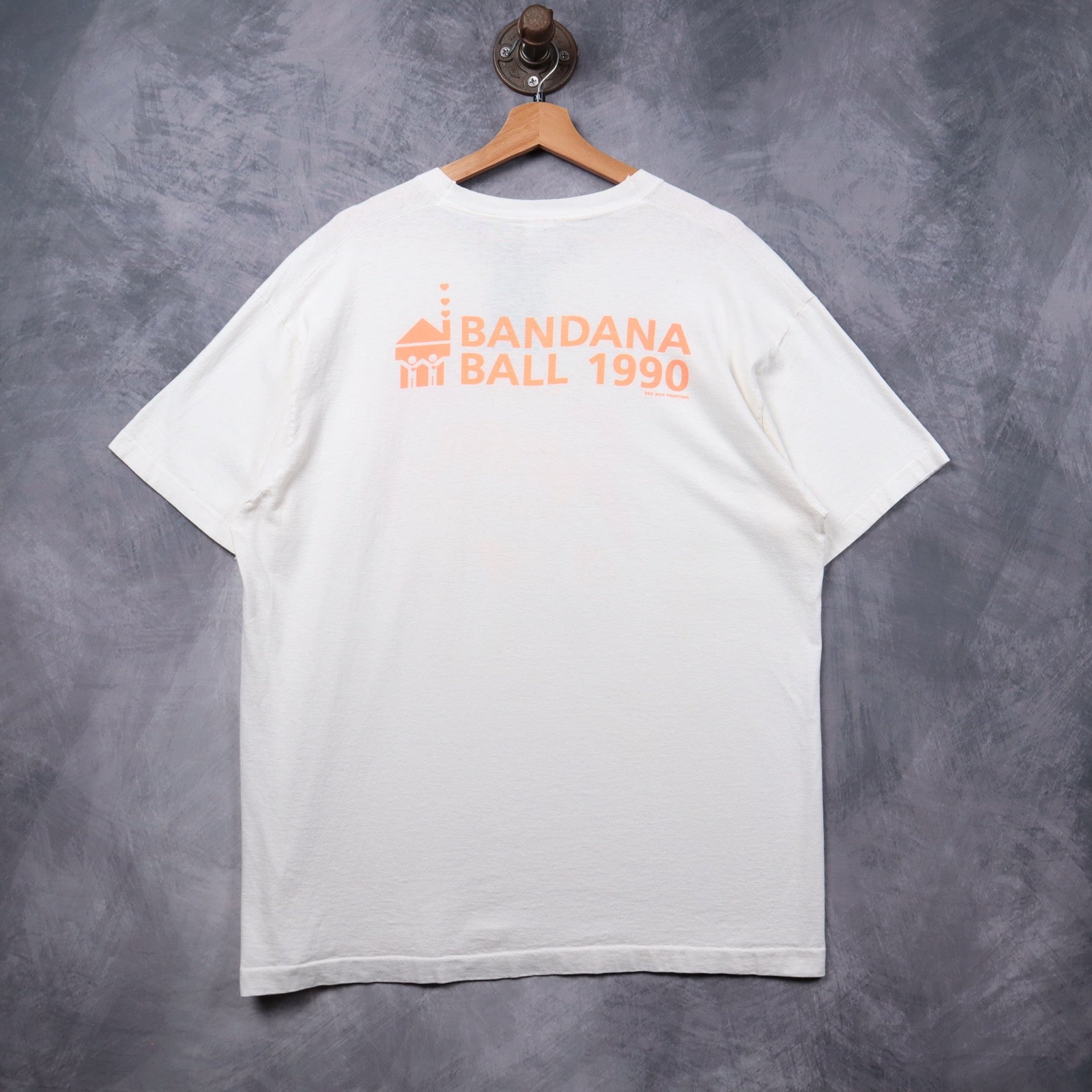 1990 White Asleep At The Wheel Bandana Ball Shirt 5333