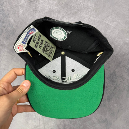 90s Black Green Bay Packers Champions Snapback Hat 6803