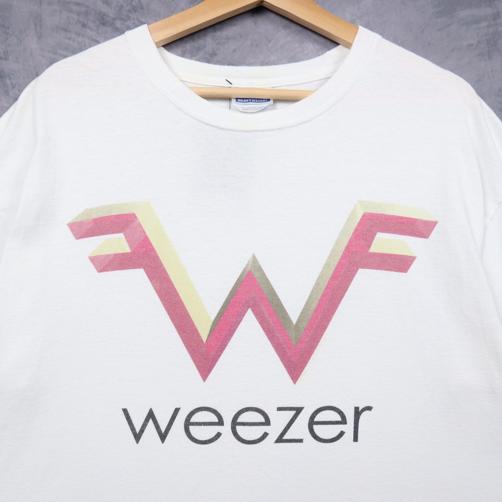 2001 White Weezer Green Album Logo Shirt 5161