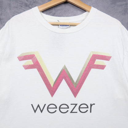 2001 White Weezer Green Album Logo Shirt 5161