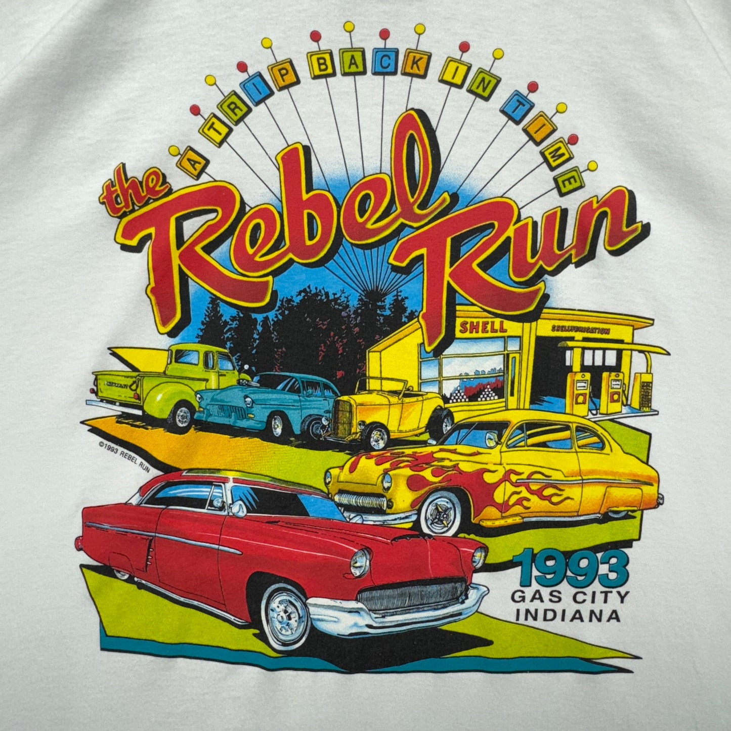 1993 White The Rebel Run Shirt 3906