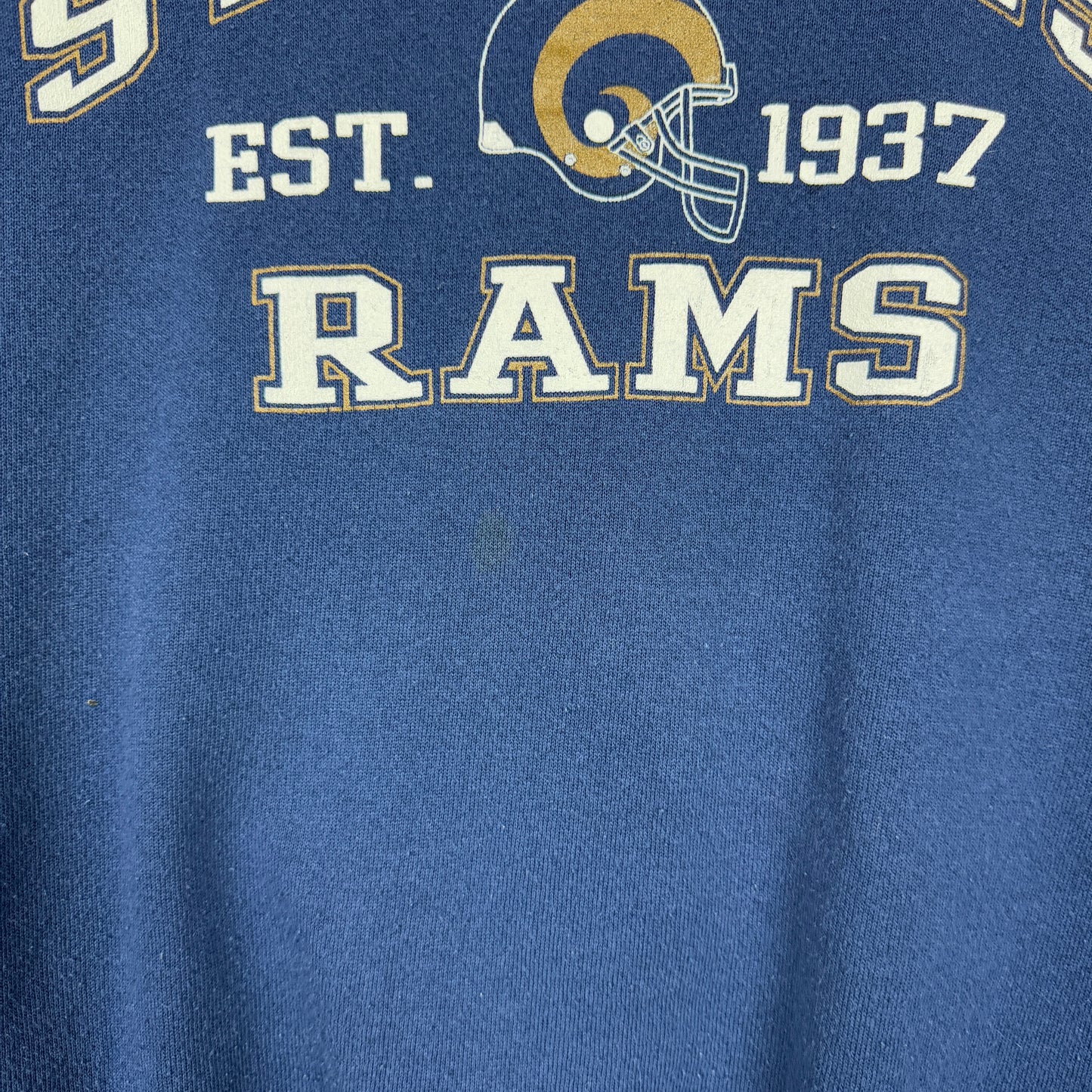 90s Navy Blue St. Louis Rams Football Graphic Crewneck Sweatshirt L 1218