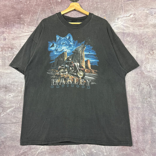 90s Faded Black Harley Davidson Shirt 3215