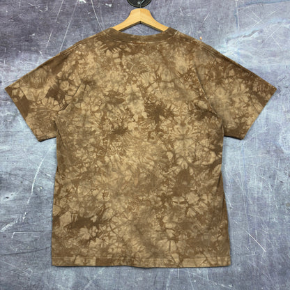 Early 00s Brown Tie Dye Grateful Dead Bertha Skull & Roses Graphic Shirt L 1066