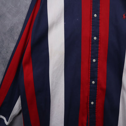 90s Ralph Lauren Blaire Vertical Striped Long Sleeve Button Up Shirt 4700
