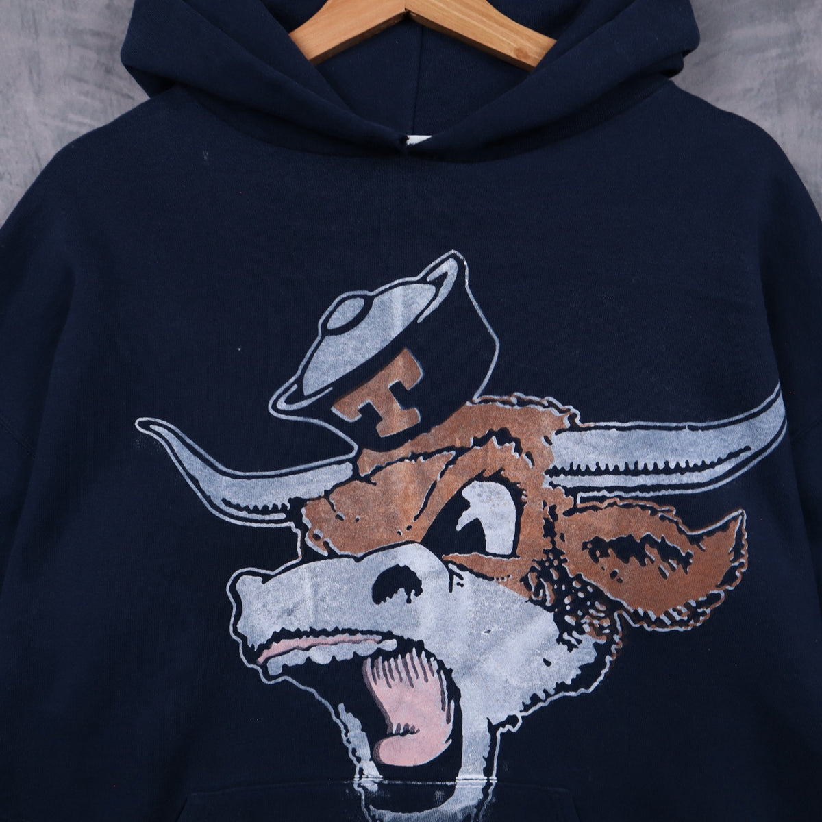 90s Navy Blue Texas Longhorns Hoodie 5673