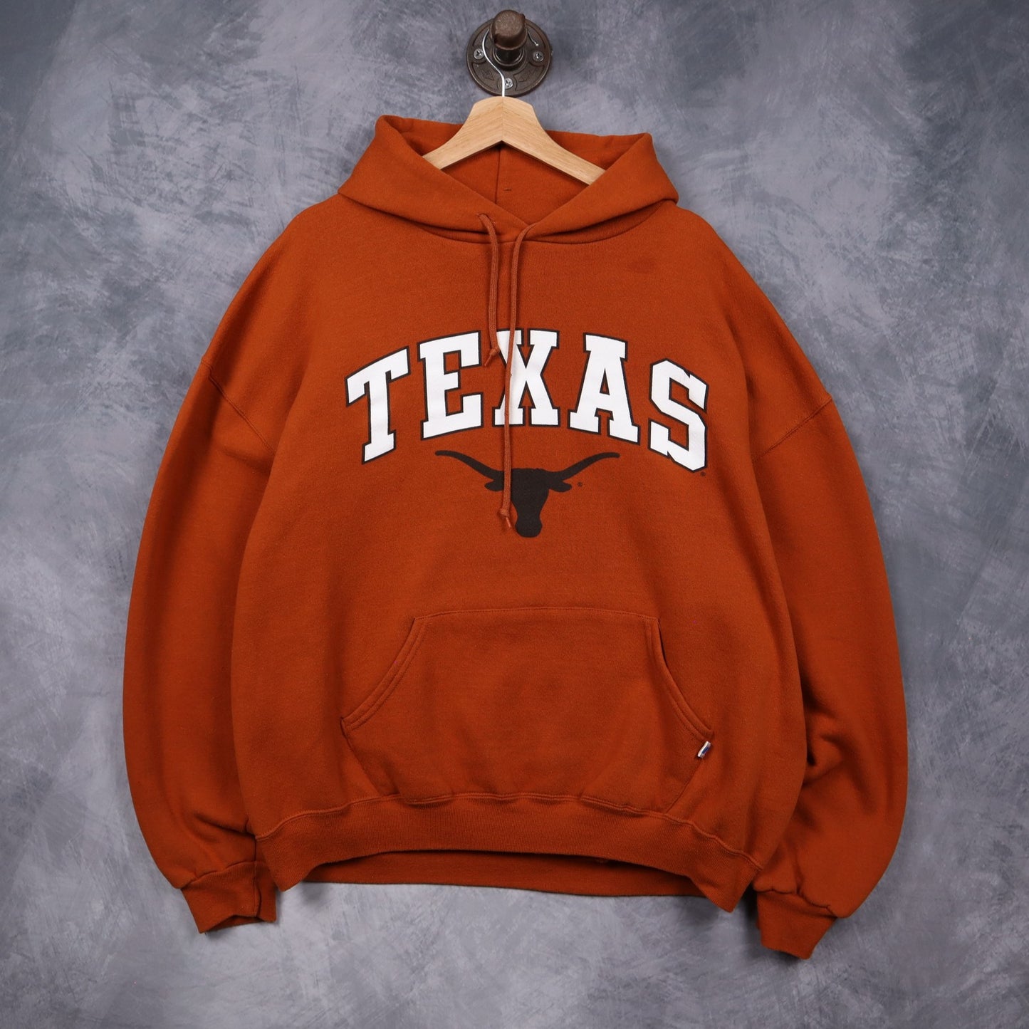 00s Burnt Orange Texas Longhorns Russell Athletic Hoodie 5648