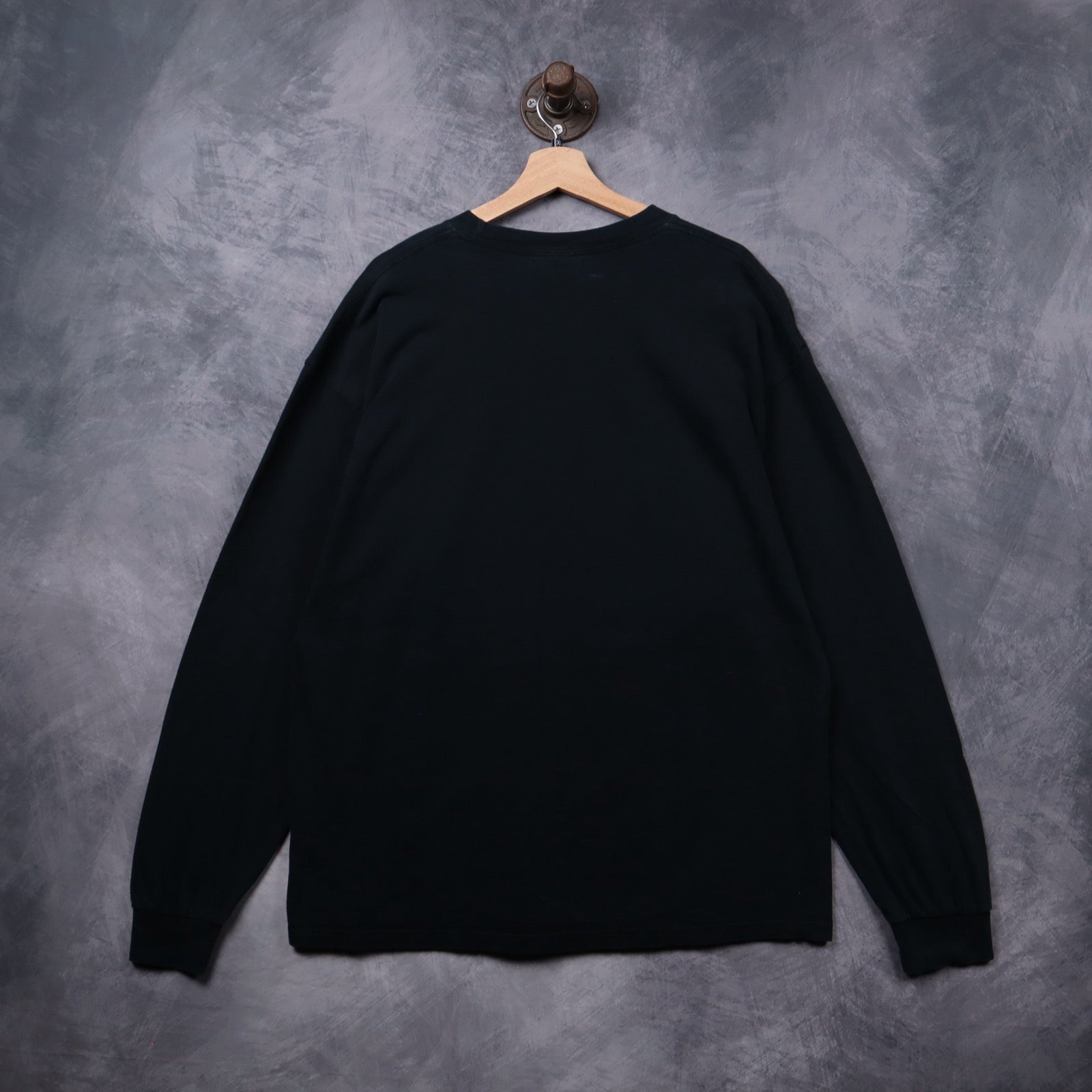 Early 2000s Black KUT 90.5 Austin Texas Ghost Long Sleeve Shirt 5381