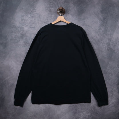 Early 2000s Black KUT 90.5 Austin Texas Ghost Long Sleeve Shirt 5381