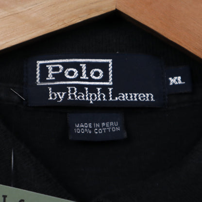 90s Blue Black Striped Polo Ralph Lauren Rugby Shirt 4720