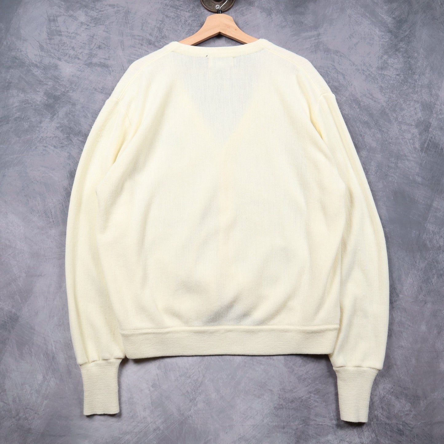90s Cream Izod Crest Knit Cardigan 4821