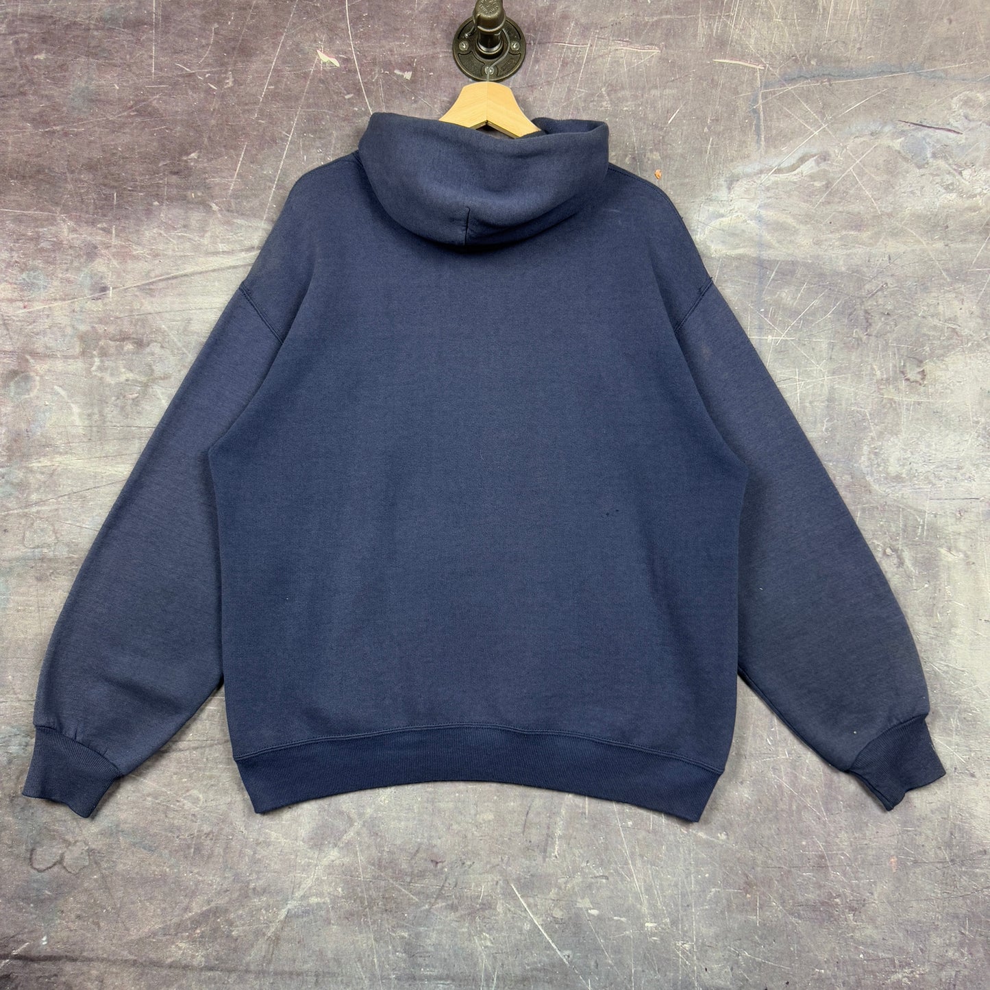 90s Faded Navy Blue Frost Valley Text Graphic Crewneck Sweatshirt L 1250