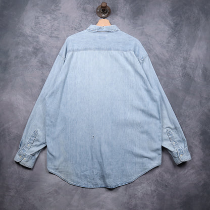 90s Light Blue Gap Denim Button Up Shirt 5475