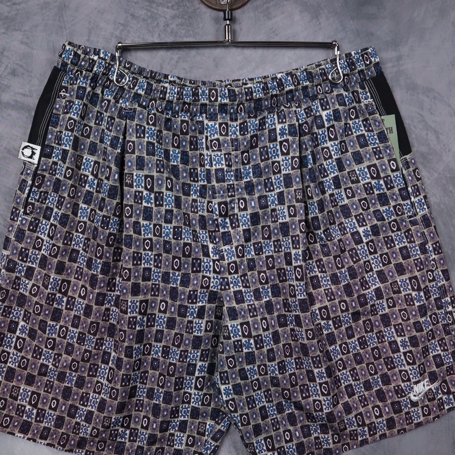 90s Blue Multi Nike Geometric Print Shorts 5201