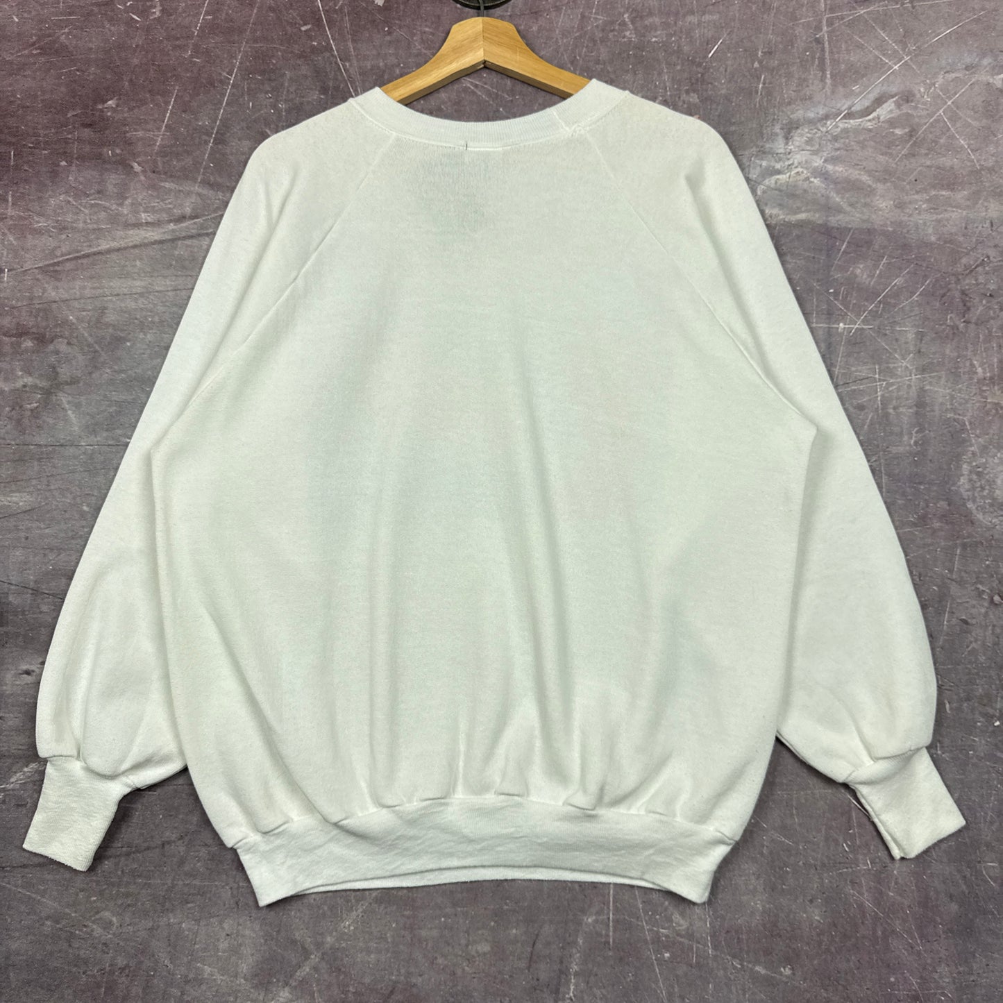 1987 White Whitney Houston Moment of Truth World Tour Graphic Crewneck Sweatshirt L 2916