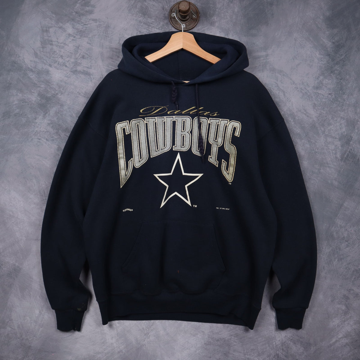 1995 Navy Blue Dallas Cowboys Hoodie 6611