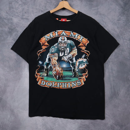 00s Black Miami Dolphins Shirt 6750