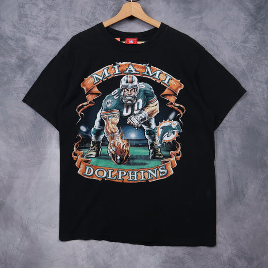 00s Black Miami Dolphins Shirt 6750