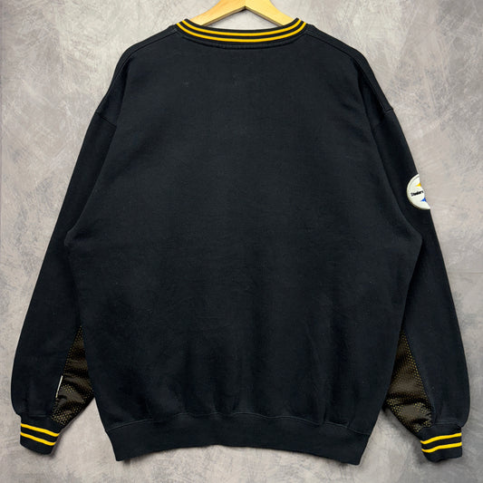 00s Black Pittsburgh Steelers Crewneck Sweatshirt 4270